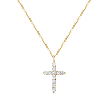 Cubic Zircon Rotatable Crown Cross Pendant Necklaces Classic Stainless Steel Chain Banquet Party Jewelry for Women Men