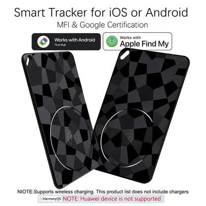 Dual System Wallet Tracker Smart Finder Works with Android Google Find Hub or IOS Apple Find My APP Item Locator for Luggage