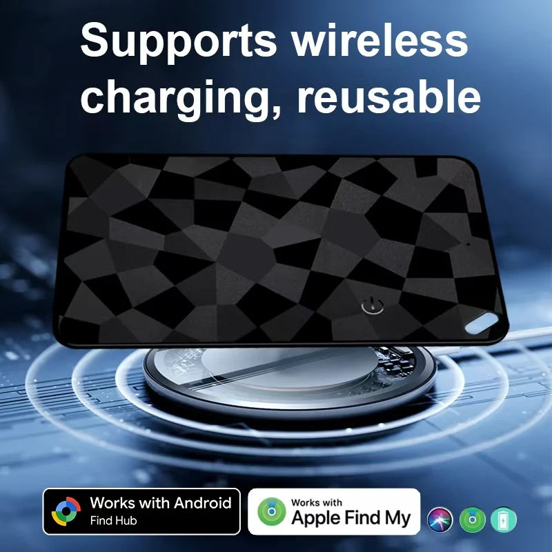 Dual System Wallet Tracker Smart Finder Works with Android Google Find Hub or IOS Apple Find My APP Item Locator for Luggage