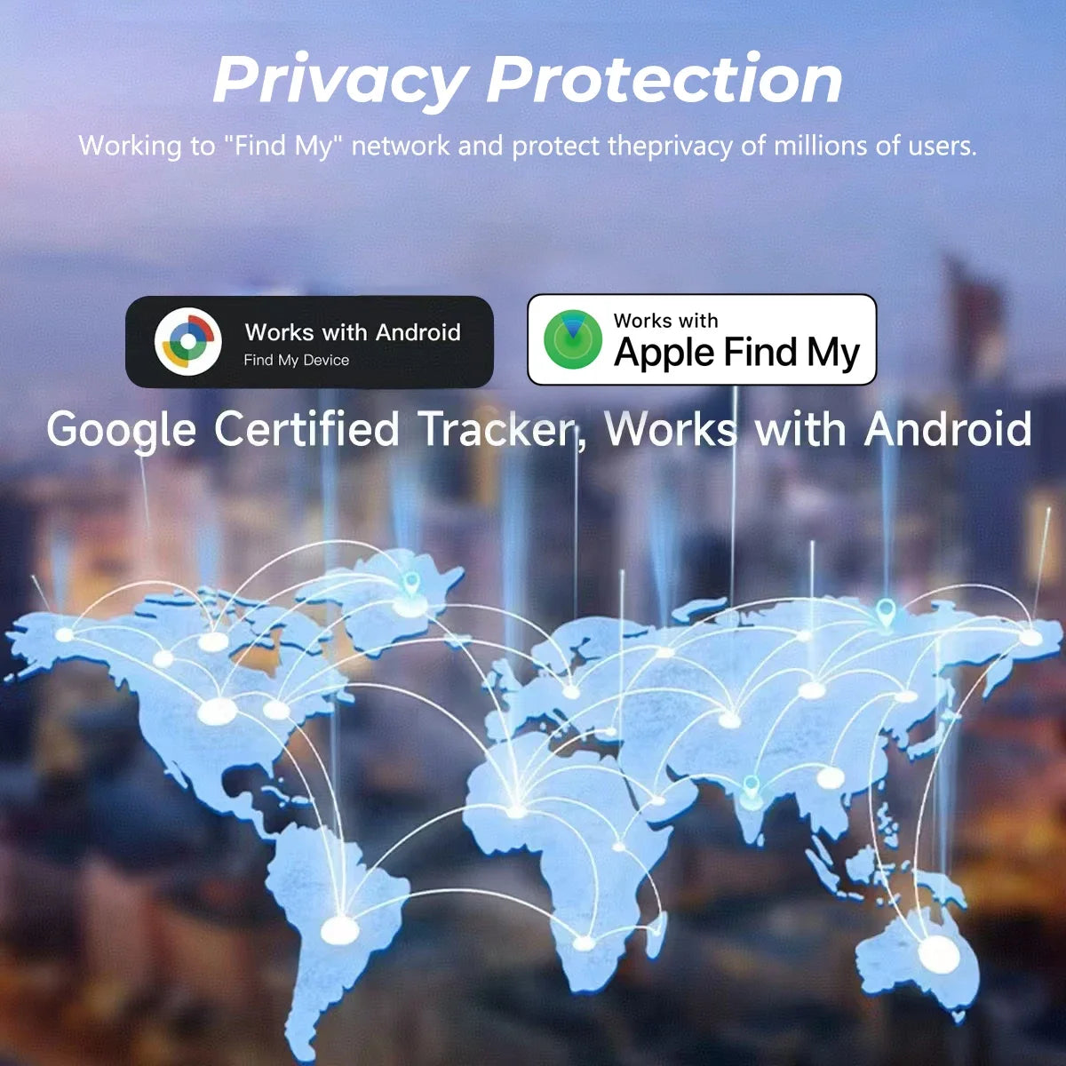 Dual System Wallet Tracker Smart Finder Works with Android Google Find Hub or IOS Apple Find My APP Item Locator for Luggage