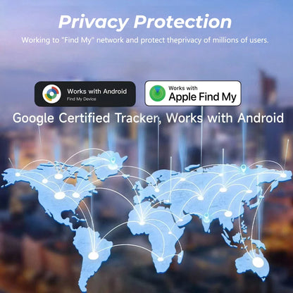 Dual System Wallet Tracker Smart Finder Works with Android Google Find Hub or IOS Apple Find My APP Item Locator for Luggage